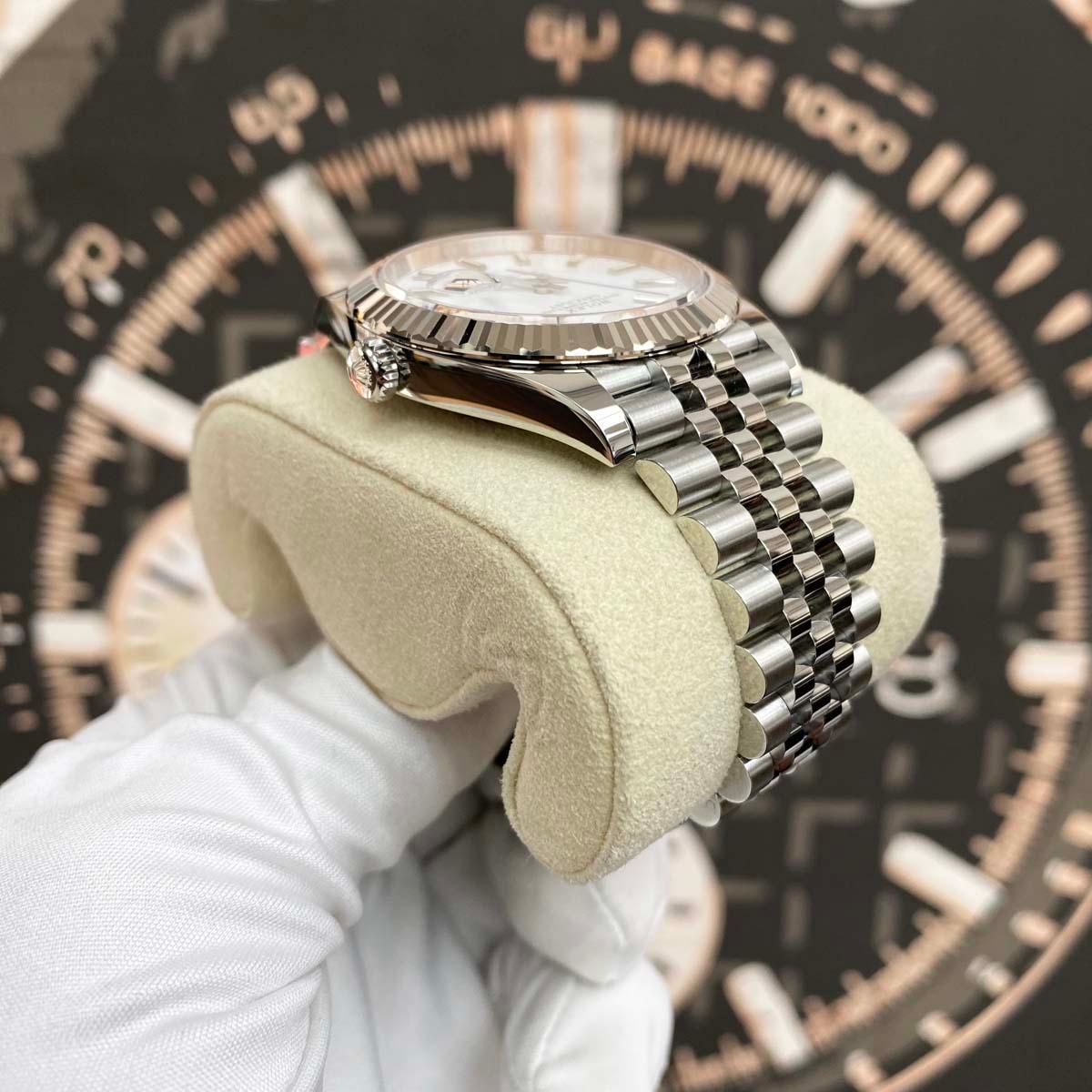 Rolex Datejust 41mm White Dial Fluted Bezel 126334 - Gotham Trading