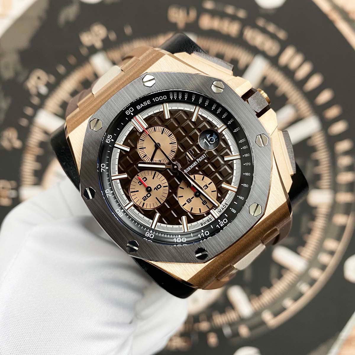 Audemars Piguet Limited Edition Royal Oak Offshore Chronograph 44mm 26401RO Brown Dial Pre-Owned - Gotham Trading