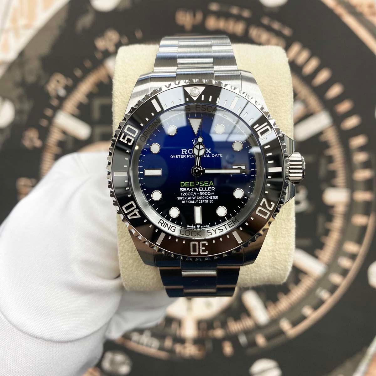 Rolex Sea-Dweller NEW 2023 STICKERS Deepsea 44mm 136660 James Cameron Blue / Black Dial - Gotham Trading