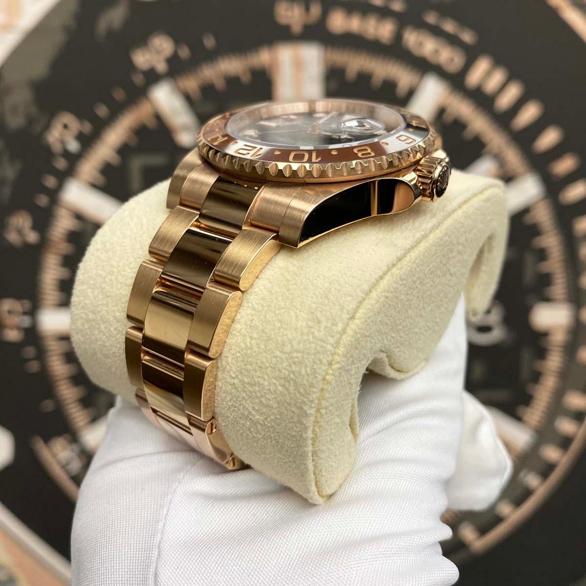 Rolex GMT-Master II Rootbeer 40mm 126715CHNR Black Dial Pre-Owned - Gotham Trading