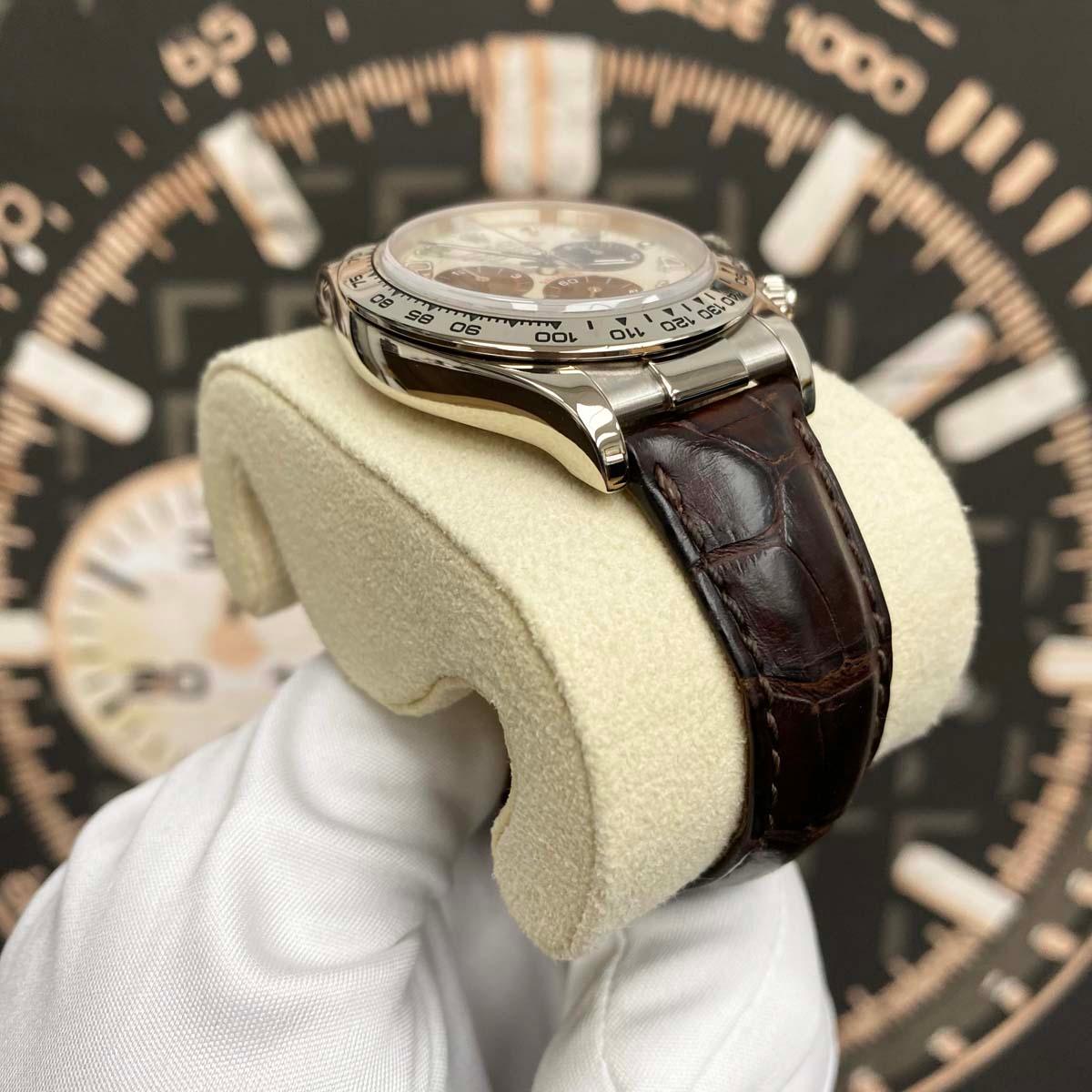 Rolex Daytona 40mm 116519 White Gold Panda Cream Racing Dial Pre-Owned - Gotham Trading