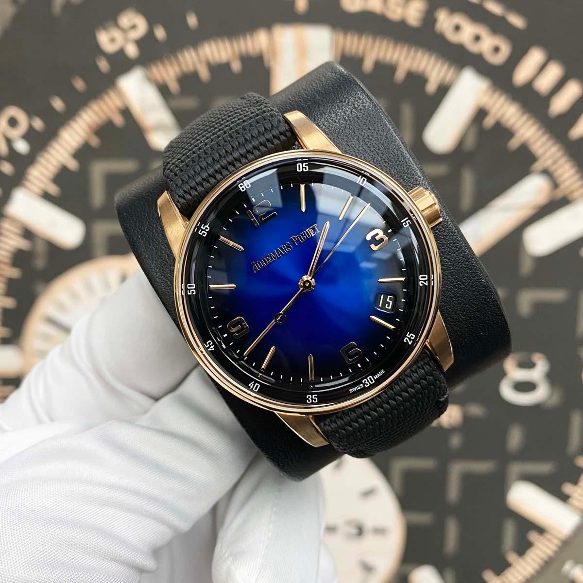 Audemars Piguet Code 11.59 Selfwinding 41mm 15210OR.OO.A002KB.03 Smoked Blue Dial 2022 Pre-Owned - Gotham Trading
