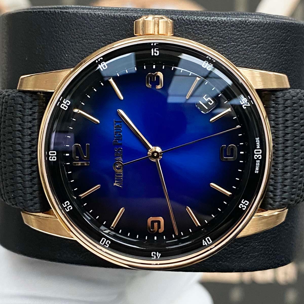 Audemars Piguet Code 11.59 Selfwinding 41mm 15210OR.OO.A002KB.03 Smoked Blue Dial 2022 Pre-Owned - Gotham Trading