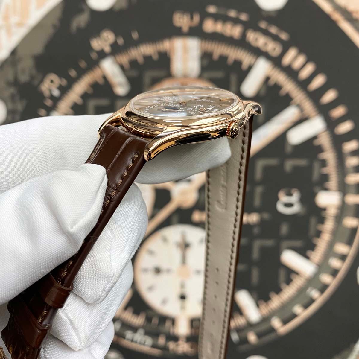 Patek Philippe Grand Complications Perpetual Calendar Moon Phase 37mm 5140R Brown Dial Pre-Owned - Gotham Trading