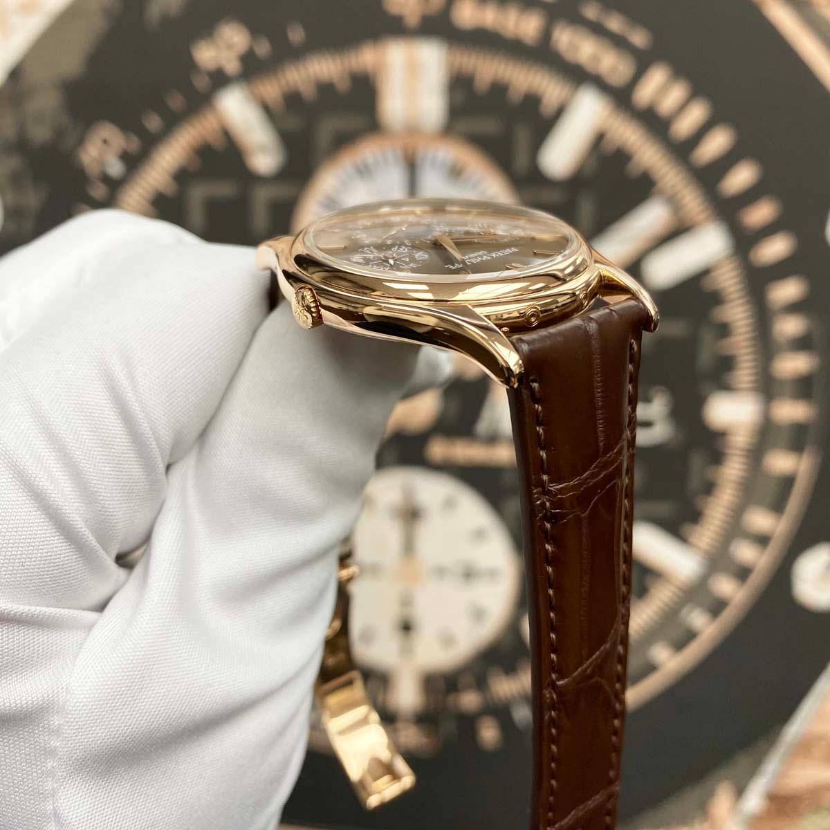 Patek Philippe Grand Complications Perpetual Calendar Moon Phase 37mm 5140R Brown Dial Pre-Owned - Gotham Trading