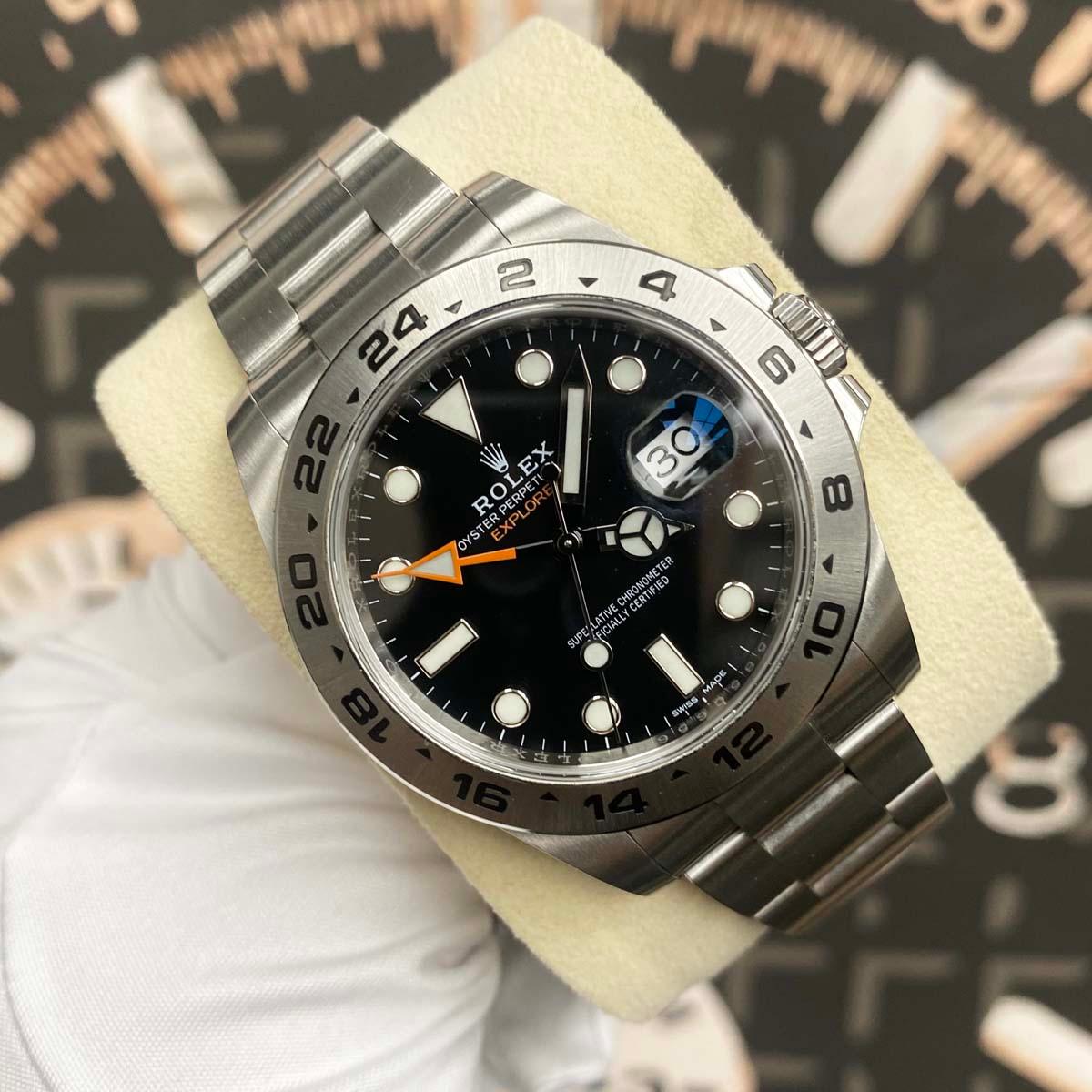 Rolex Explorer II 216570 42mm Black Dial Pre-Owned - Gotham Trading
