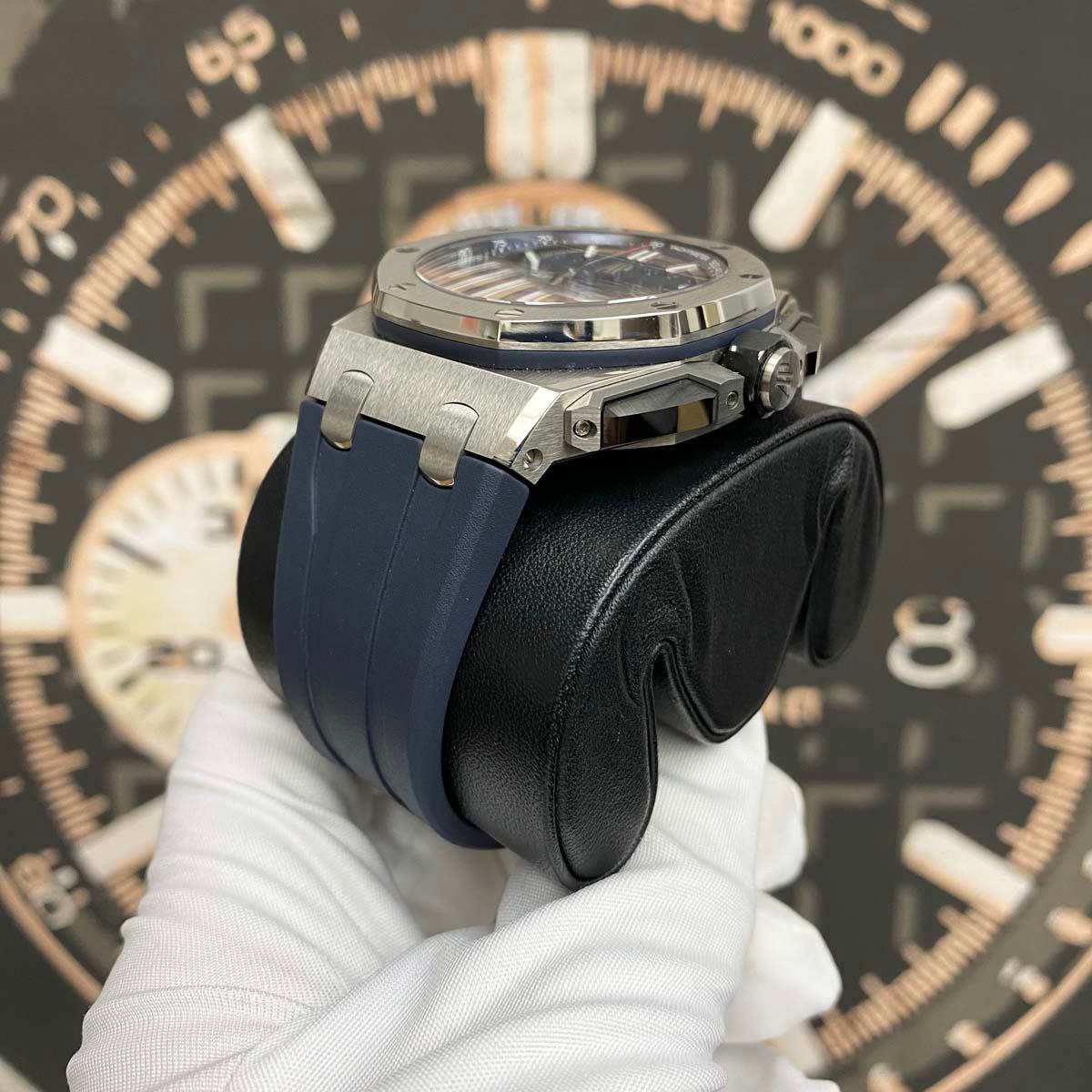 Audemars Piguet Royal Oak Offshore Chronograph 43mm 26420TI Blue Dial UNWORN - Gotham Trading