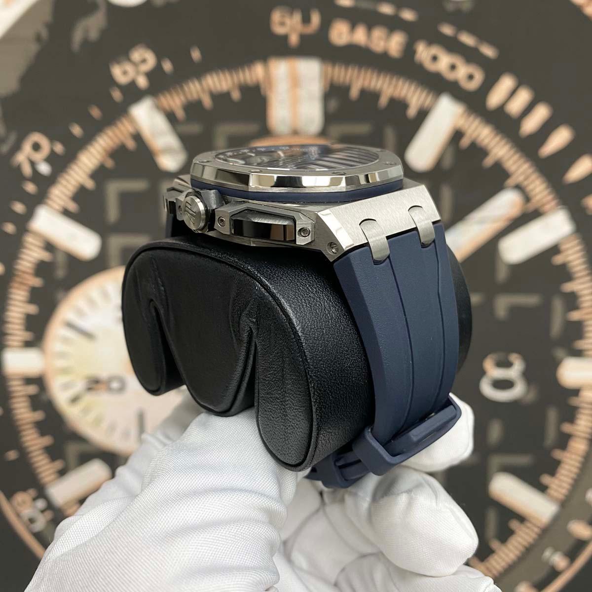 Audemars Piguet Royal Oak Offshore Chronograph 43mm 26420TI Blue Dial UNWORN - Gotham Trading