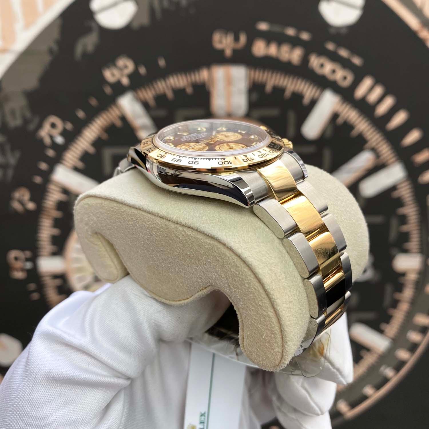 Rolex Daytona 40mm 116503 Black Mother Of Pearl Diamond Dial MINT - Gotham Trading