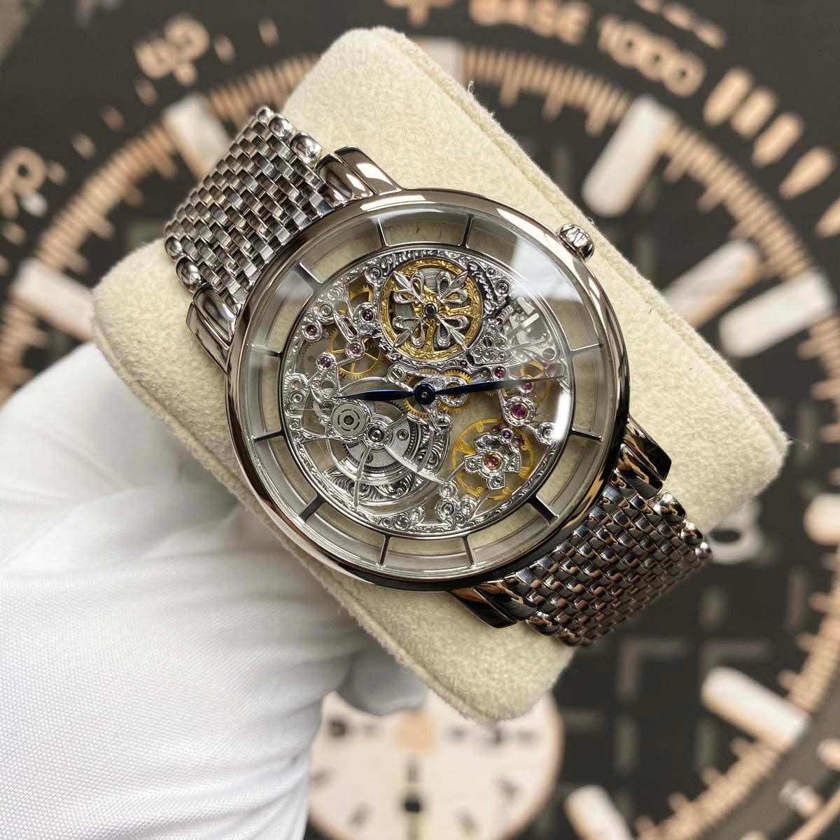 Patek Philippe Ultra-Thin Complication 39mm 5180/1G-001 Openworked Hand-Engraved Dial Pre-Owned - Gotham Trading