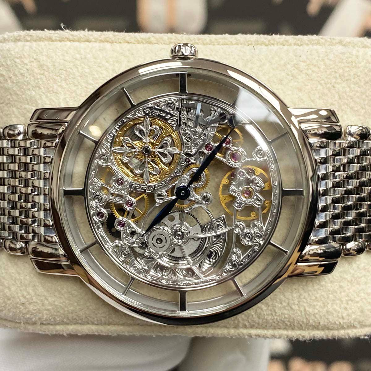 Patek Philippe Ultra-Thin Complication 39mm 5180/1G-001 Openworked Hand-Engraved Dial Pre-Owned - Gotham Trading
