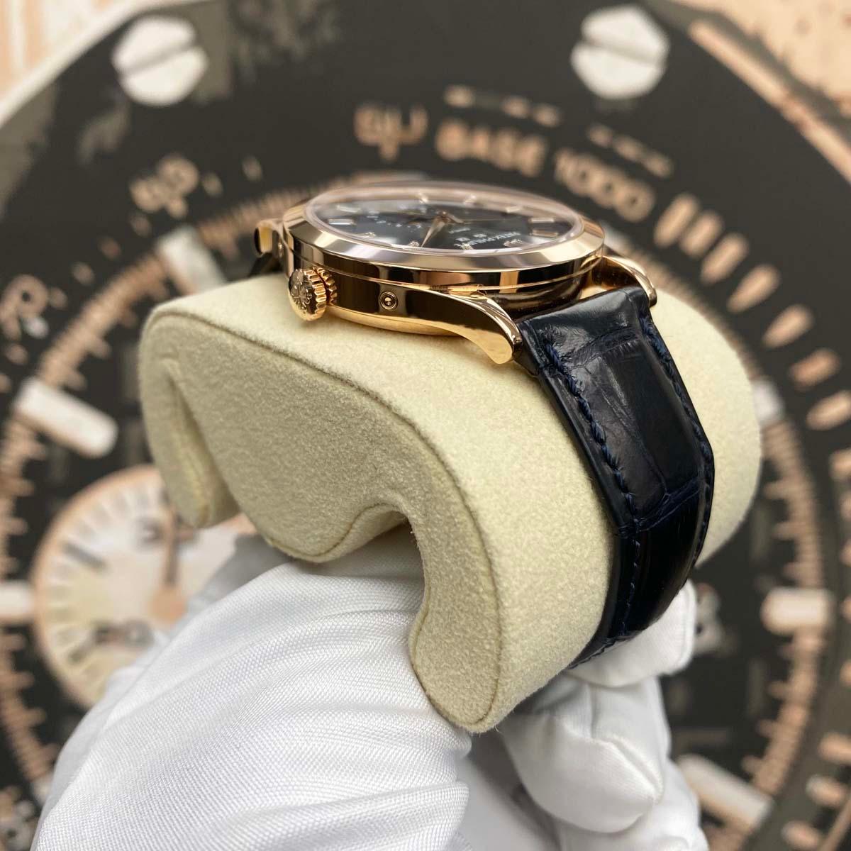 Patek Philippe Annual Calendar Complication 38mm 5396R-015 Blue Baguette Diamond Dial Dial - Gotham Trading