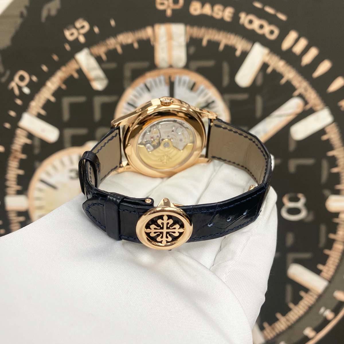Patek Philippe Annual Calendar Complication 38mm 5396R-015 Blue Baguette Diamond Dial Dial - Gotham Trading