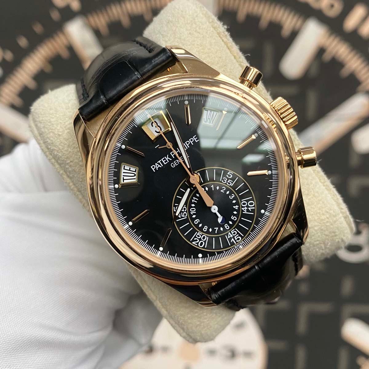 Patek Philippe Annual Calendar Chronograph Complication 40mm 5960R-012 Black Dial Pre-Owned - Gotham Trading