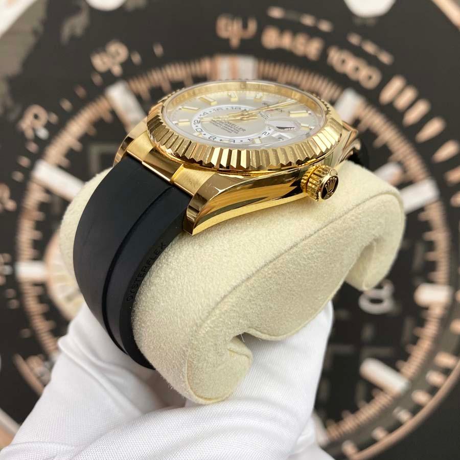 Rolex Sky-Dweller 42mm Oyster Flex 326238 White Dial Pre-Owned - Gotham Trading