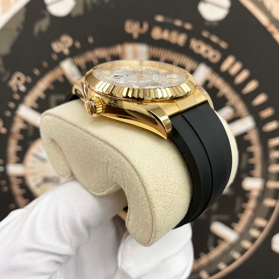 Rolex Sky-Dweller 42mm Oyster Flex 326238 White Dial Pre-Owned - Gotham Trading
