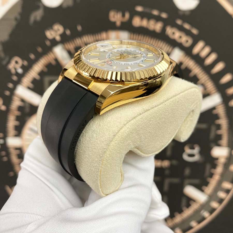 Rolex Sky-Dweller 42mm Oyster Flex 326238 White Dial Pre-Owned - Gotham Trading