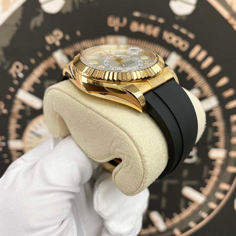 Rolex Sky-Dweller 42mm Oyster Flex 326238 White Dial Pre-Owned - Gotham Trading
