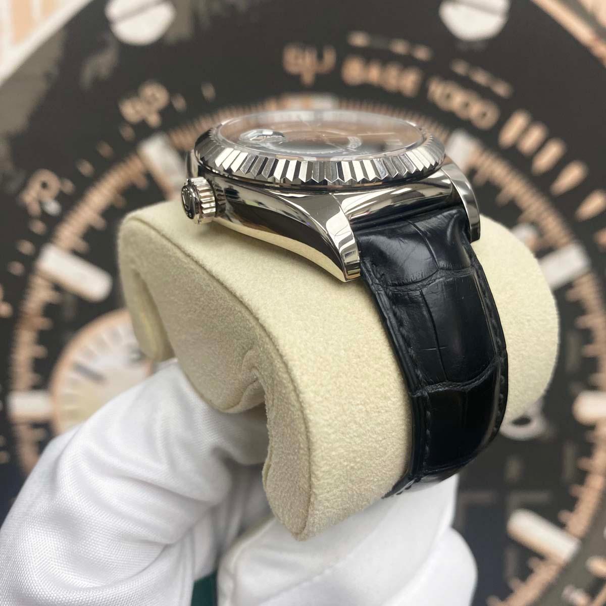 Rolex Sky-Dweller Black Dial Fluted Bezel 42mm 326139 Pre-Owned - Gotham Trading