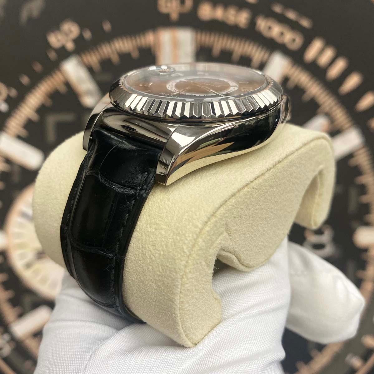Rolex Sky-Dweller Black Dial Fluted Bezel 42mm 326139 Pre-Owned - Gotham Trading