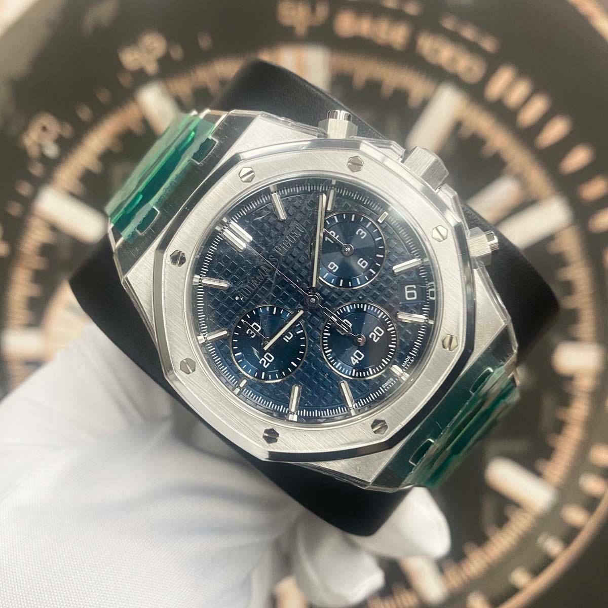 Audemars Piguet 50th Anniversary Royal Oak 41mm 26240ST.OO.1320ST.01 Blue Dial - Gotham Trading