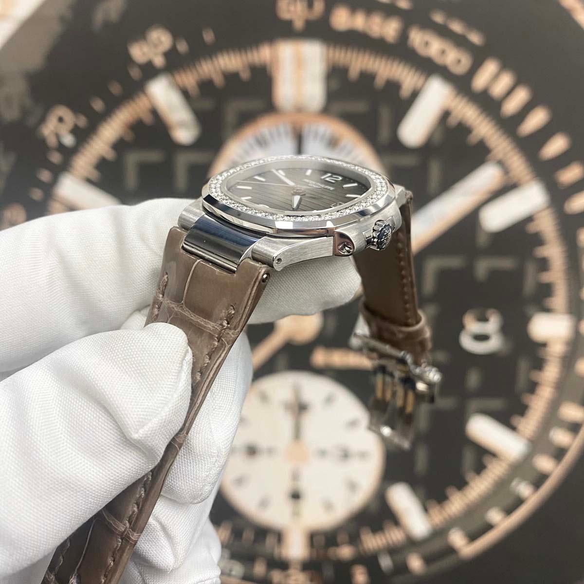 Patek Philippe Nautilus Quartz 32mm 7010G-012 Grey / Brown Dial Pre-Owned - Gotham Trading