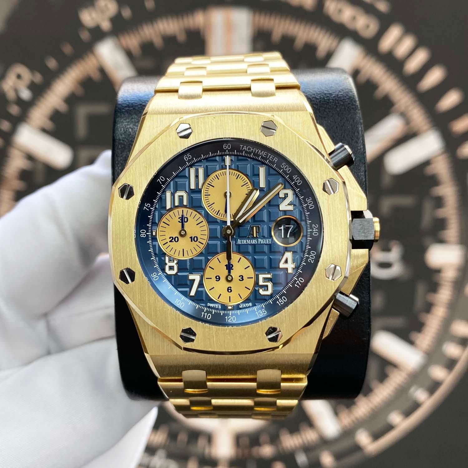 Audemars Piguet Royal Oak Offshore Chronograph 42mm 26470BA Blue Dial Pre-Owned - Gotham Trading
