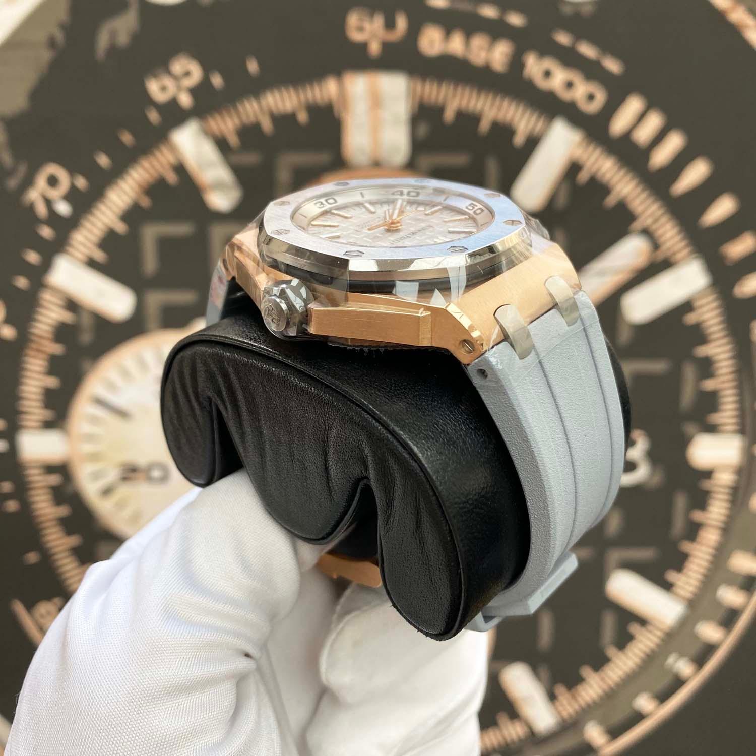 Audemars Piguet Limited Edition Japan Royal Oak Offshore Diver 15711IO 42mm Grey Dial Pre-Owned - Gotham Trading