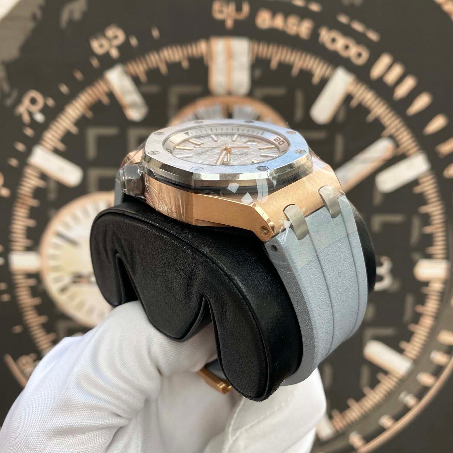 Audemars Piguet Limited Edition Japan Royal Oak Offshore Diver 15711IO 42mm Grey Dial Pre-Owned - Gotham Trading