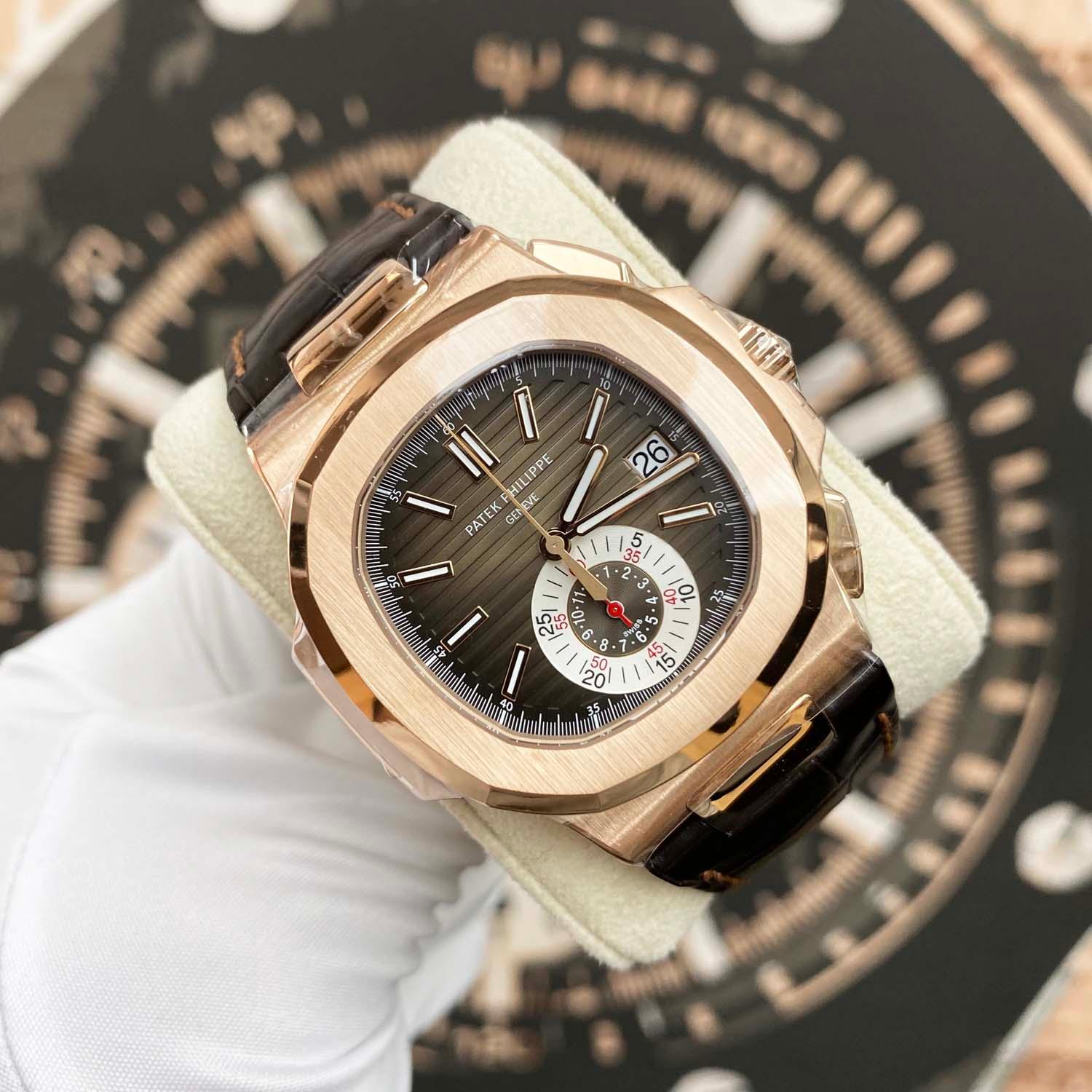 Patek Philippe Nautilus Chronograph 40mm 5980R Brown Dial - Gotham Trading
