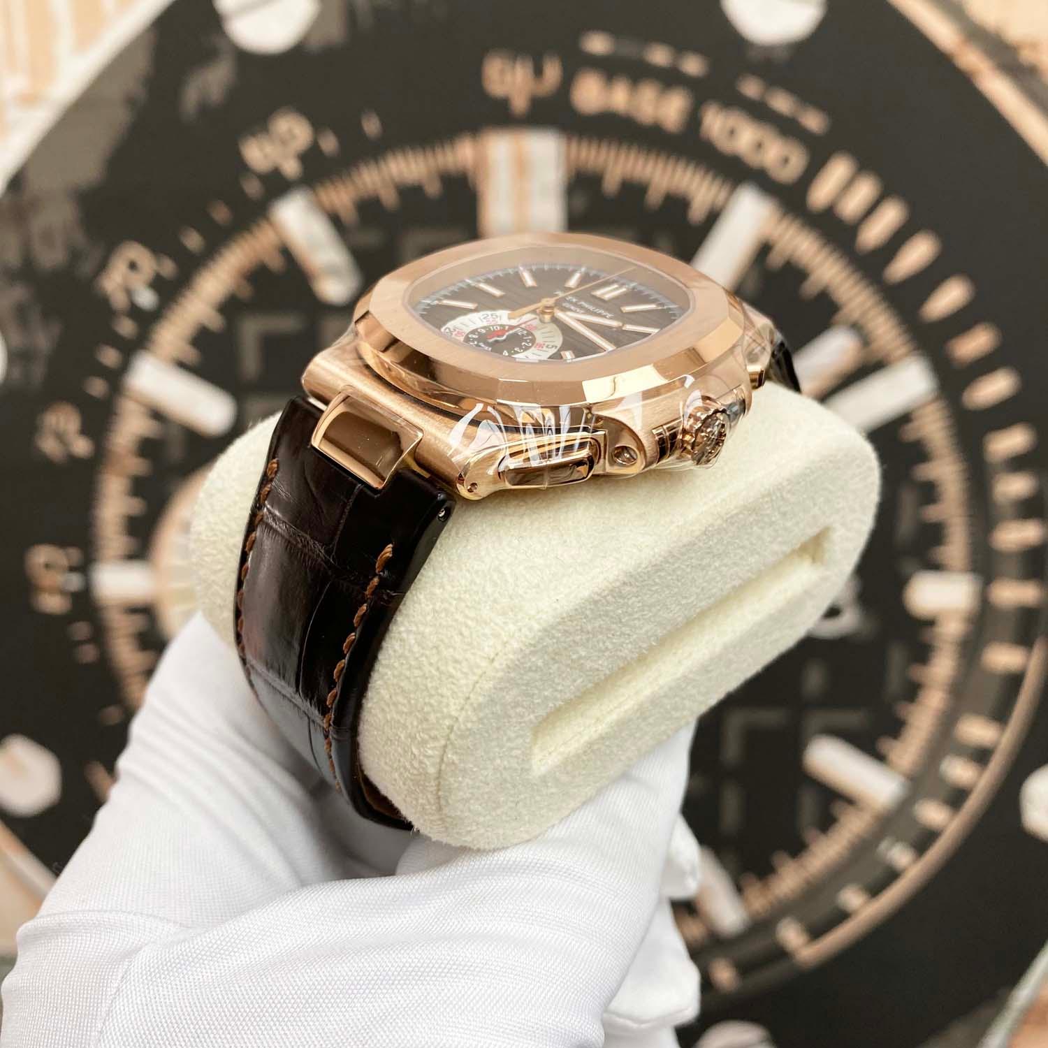 Patek Philippe Nautilus Chronograph 40mm 5980R Brown Dial - Gotham Trading