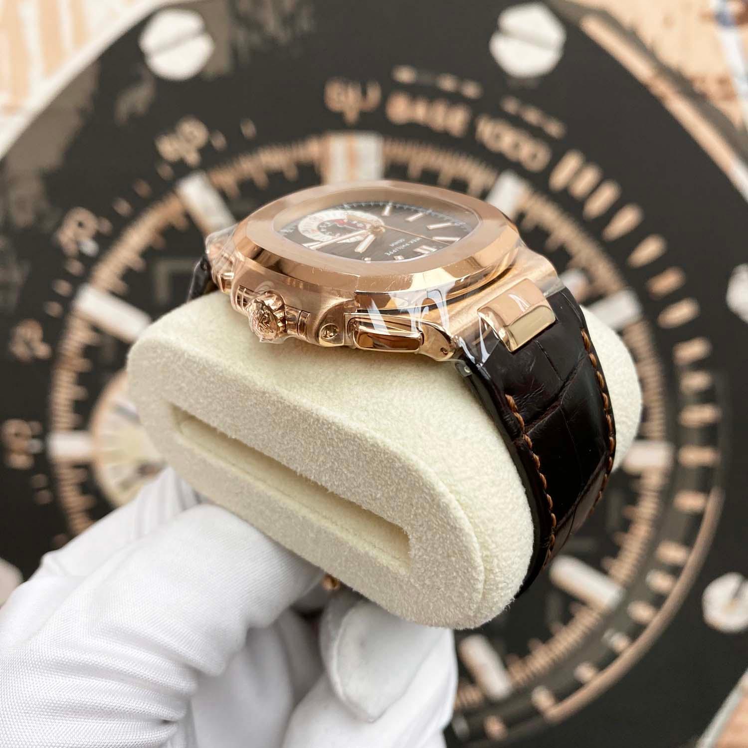 Patek Philippe Nautilus Chronograph 40mm 5980R Brown Dial - Gotham Trading