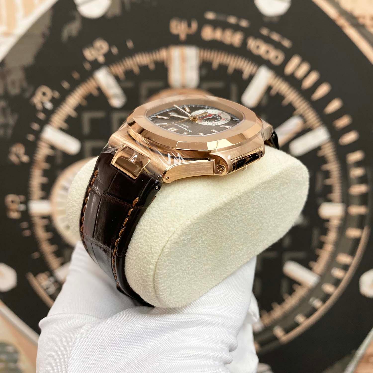 Patek Philippe Nautilus Chronograph 40mm 5980R Brown Dial - Gotham Trading