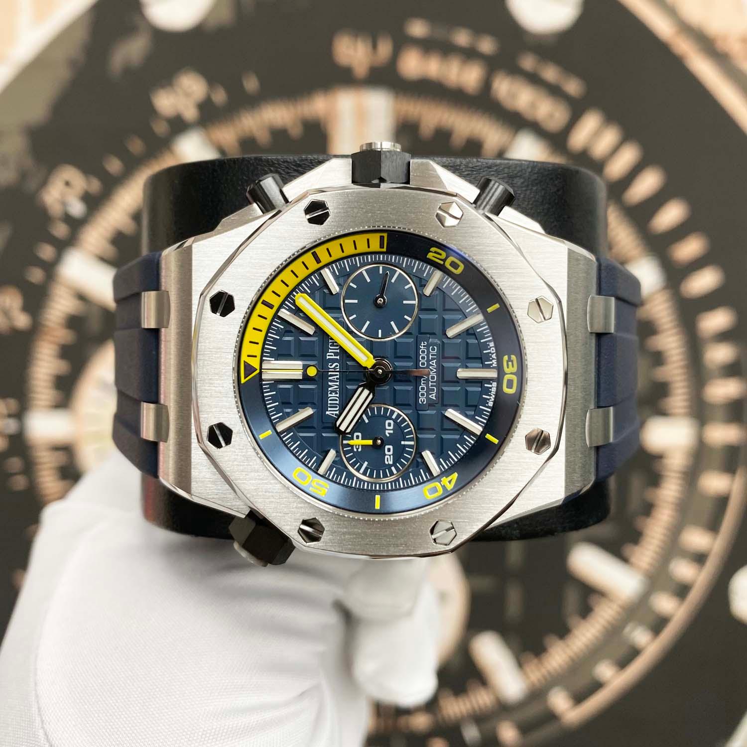Audemars Piguet Limited Edition Royal Oak Offshore Diver 42mm 26703ST.OO.A027CA.01 Blue Dial Pre-Owned - Gotham Trading