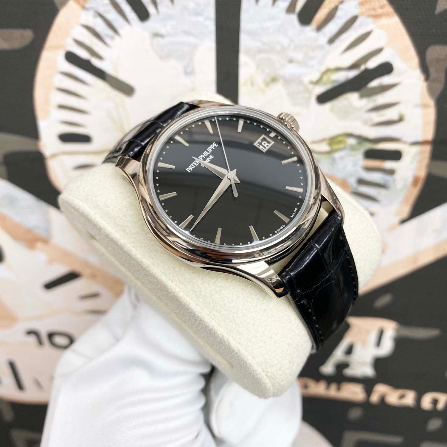 Patek Philippe Calatrava 39mm 5227G Black Dial - Gotham Trading