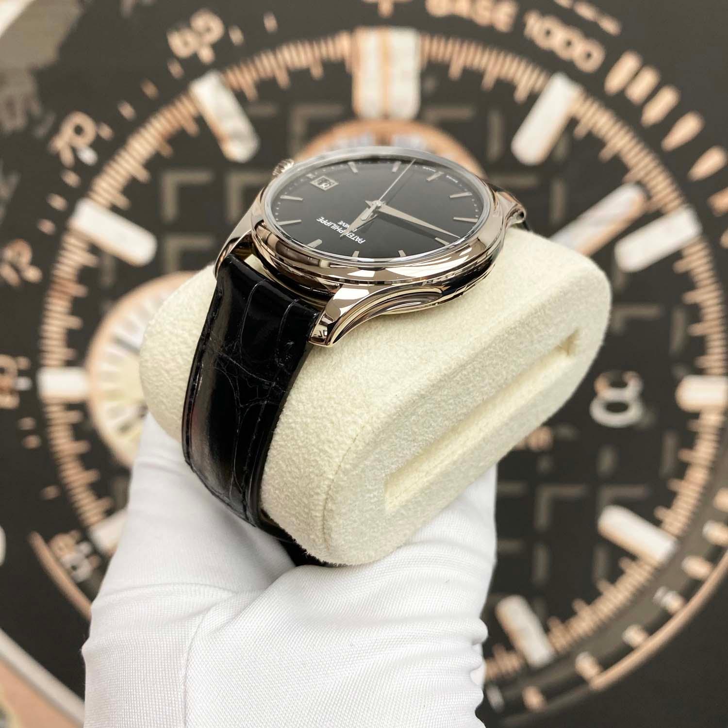 Patek Philippe Calatrava 39mm 5227G Black Dial - Gotham Trading