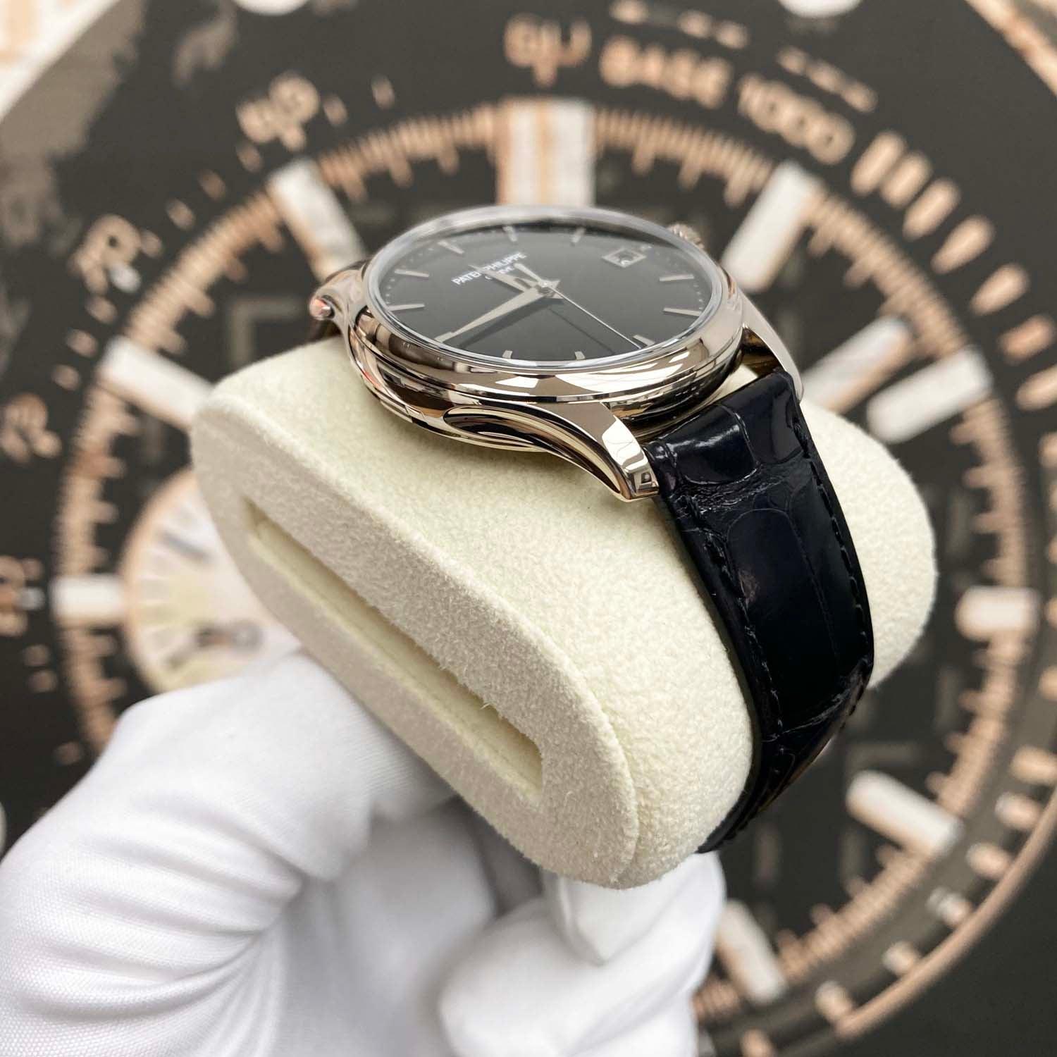 Patek Philippe Calatrava 39mm 5227G Black Dial - Gotham Trading