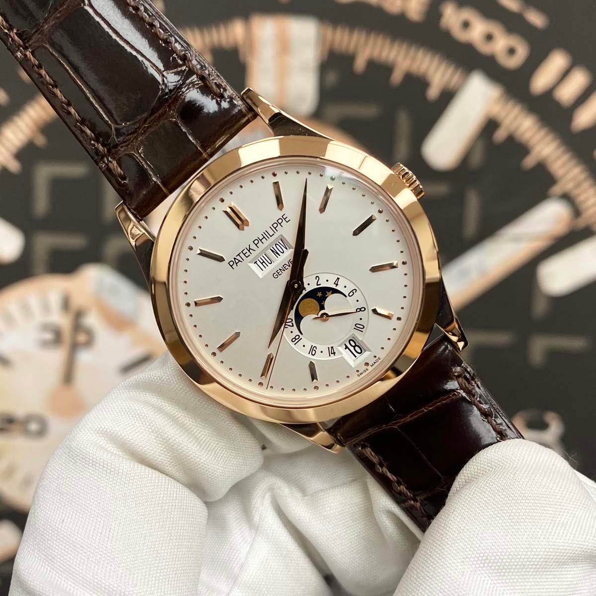 Patek Philippe Annual Calendar Complication 38mm 5396R Silver Dial - Gotham Trading
