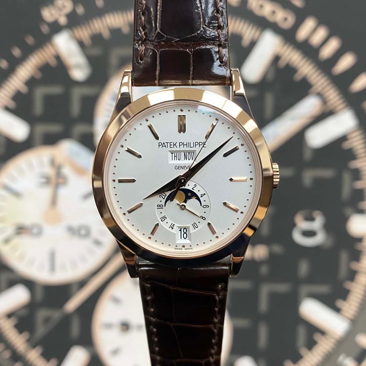 Patek Philippe Annual Calendar Complication 38mm 5396R Silver Dial - Gotham Trading