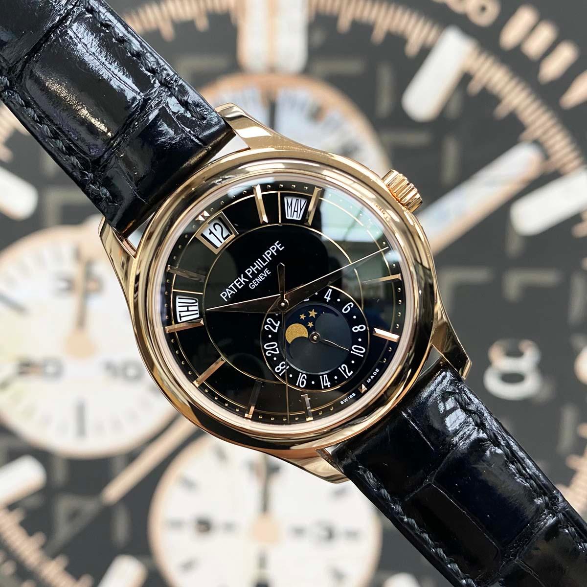 Patek Philippe Annual Calendar Complication 40mm 5205R Black Dial - Gotham Trading
