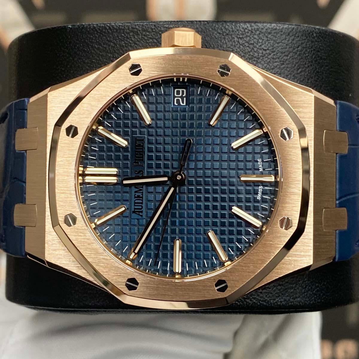Audemars Piguet Royal Oak Self Winding 41mm 15510OR.OO.D315CR.02 Blue Dial Pre-Owned - Gotham Trading