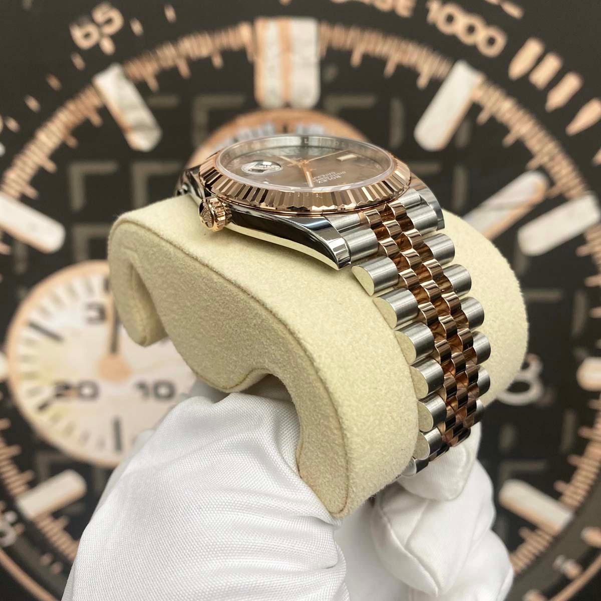 Rolex Datejust 41mm Slate Roman Numeral Dial Fluted Bezel 126331 - Gotham Trading