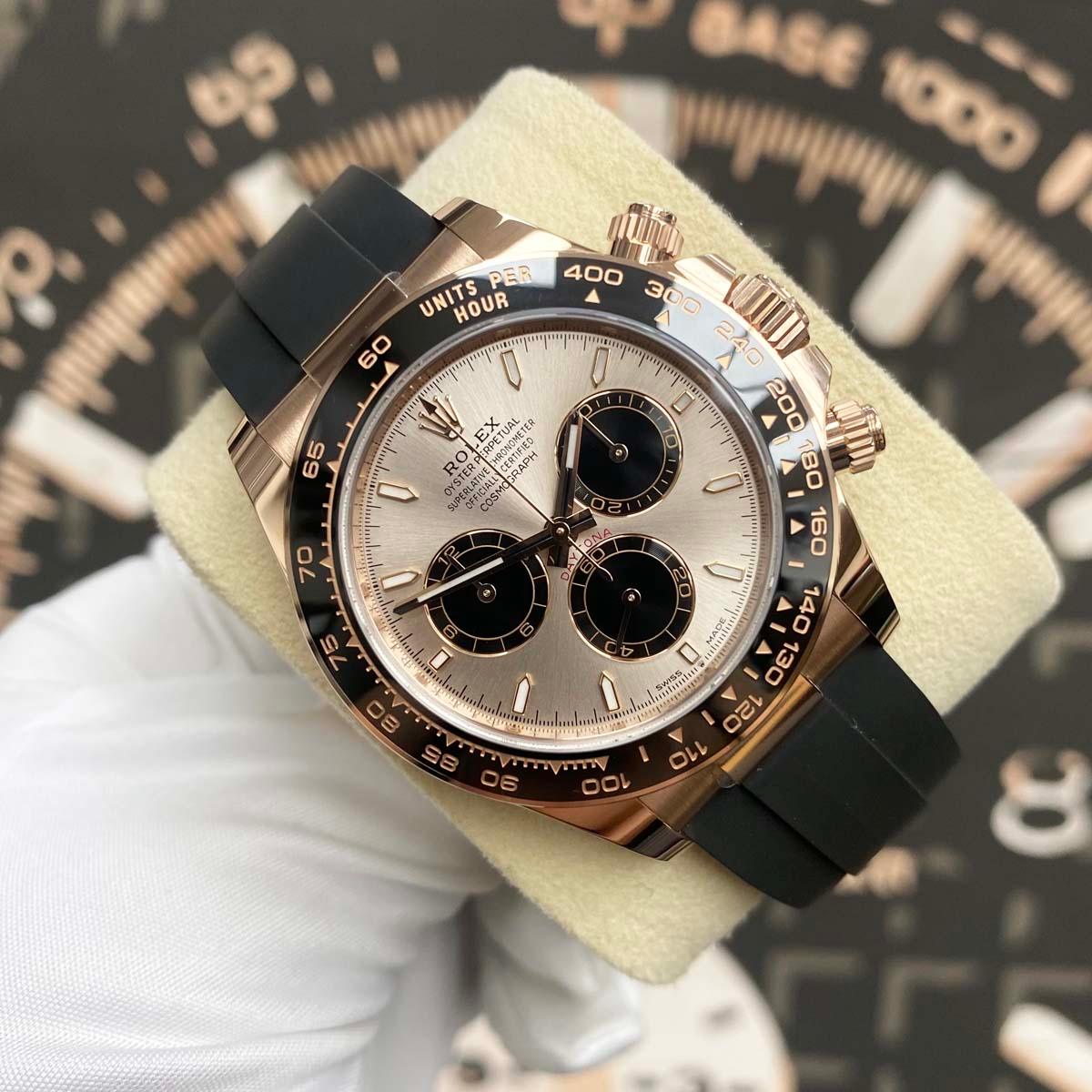 Rolex Daytona 40mm Oyster Flex 126515 Pink Sundust Dial 2024 NEW - Gotham Trading