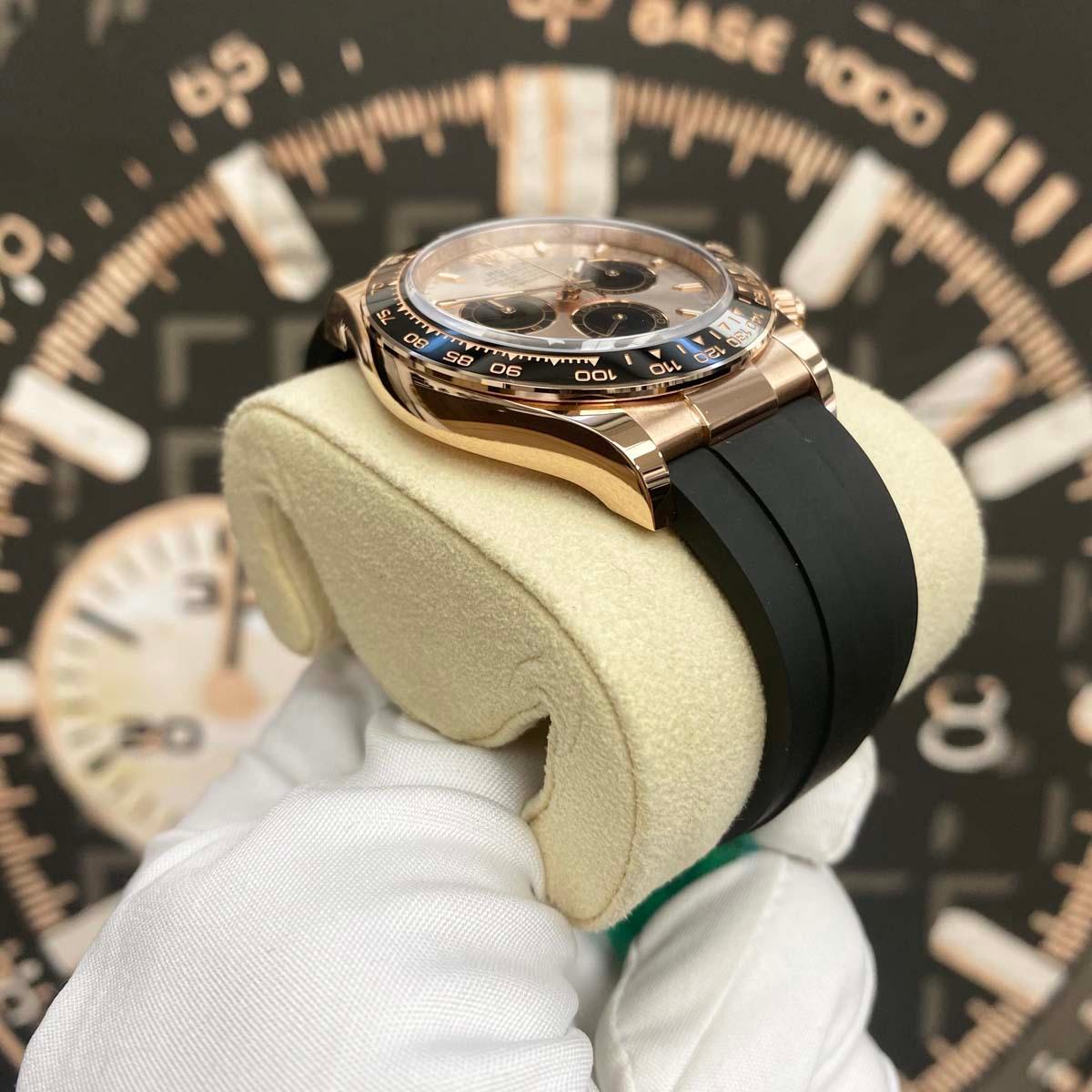 Rolex Daytona 40mm Oyster Flex 126515 Pink Sundust Dial 2024 NEW - Gotham Trading