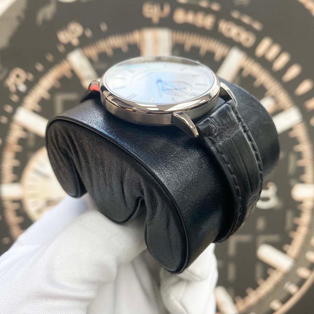 A. Lange & Sohne Saxonia 18kt White Gold 35mm Manual Wound Silver Dial 219.026 Pre-Owned - Gotham Trading