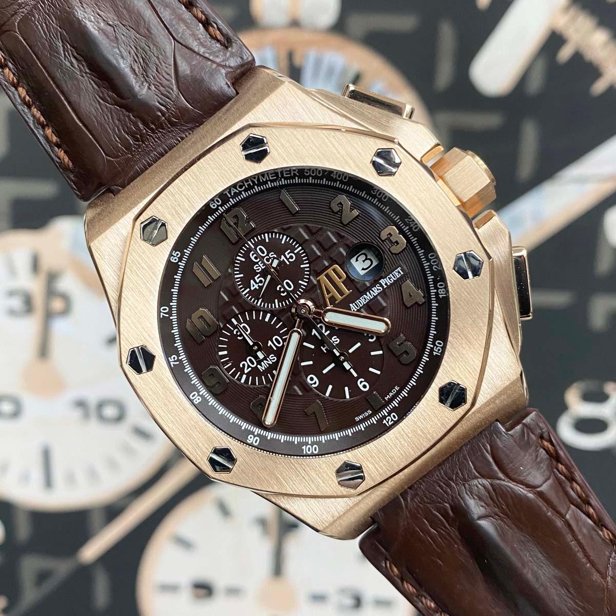 Audemars Piguet Limited Edition All-Star Royal Oak Offshore Chronograph 26158OR Pre-Owned Mint Condition New Strap! - Gotham Trading