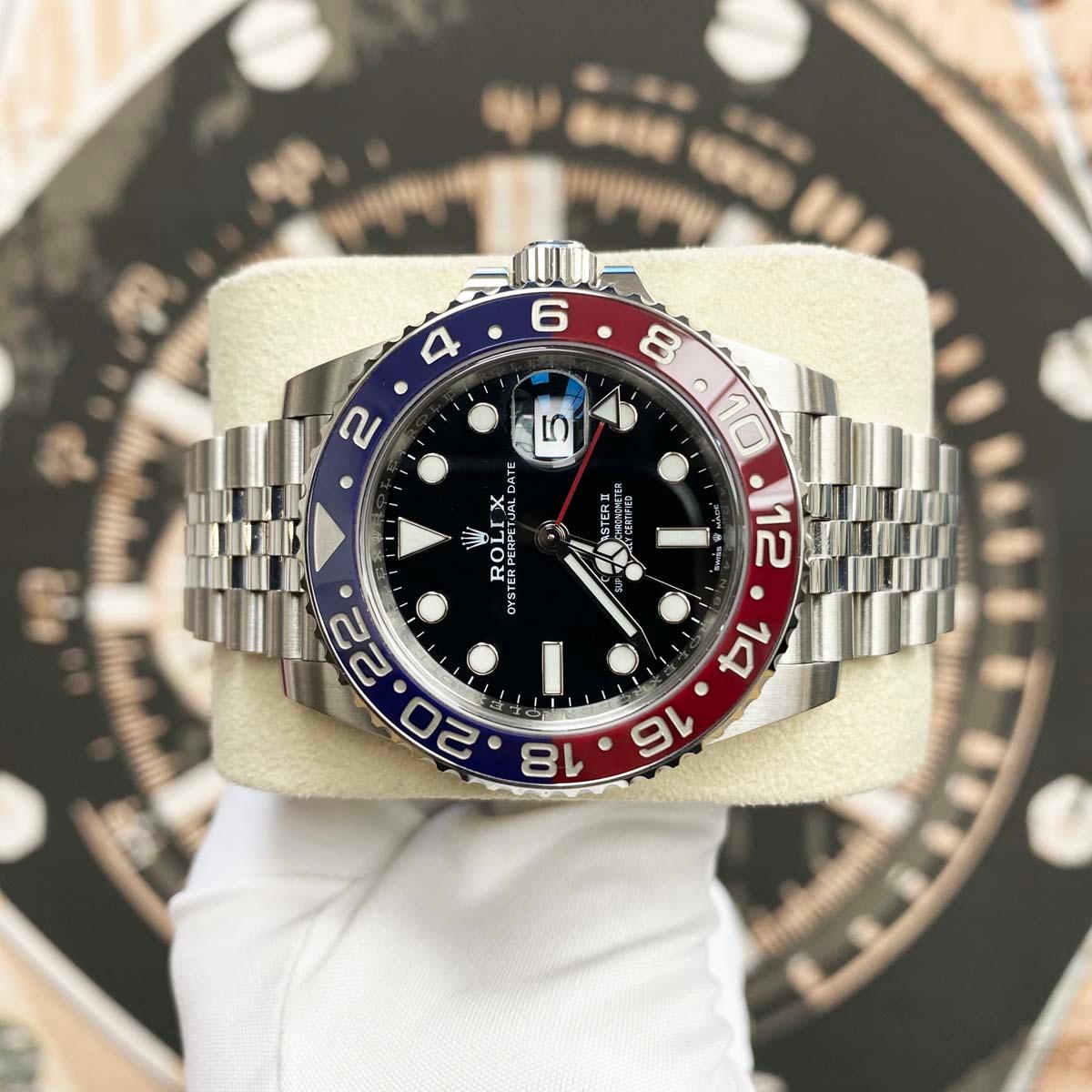 Rolex GMT-Master II "Pepsi" 40mm 126710BLRO Black Dial Pre-Owned - Gotham Trading