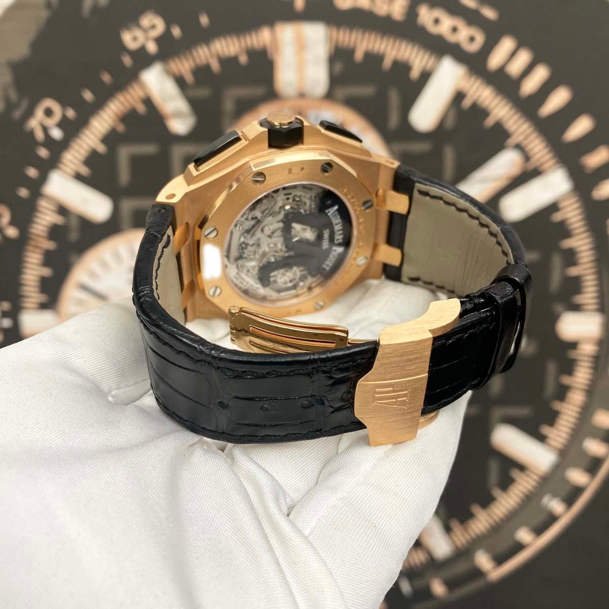 Audemars Piguet Royal Oak Offshore Tourbillon Chronograph 44mm 26288OF Openworked Dial Pre-Owned - Gotham Trading