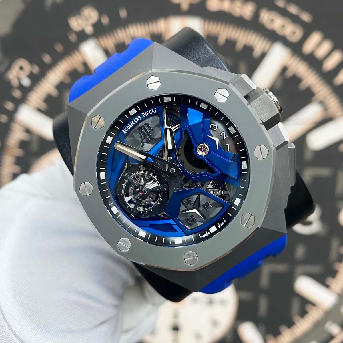 Audemars Piguet Royal Oak Concept Flying Tourbillon GMT 44mm 26589IO.OO.D030CA.01 Openworked Dial - Gotham Trading