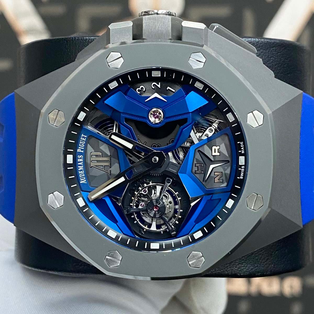 Audemars Piguet Royal Oak Concept Flying Tourbillon GMT 44mm 26589IO.OO.D030CA.01 Openworked Dial - Gotham Trading